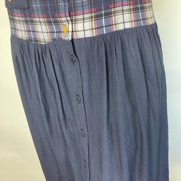 More En Focus Button Down Plaid Dress Sz 16 - Picture 5 of 8